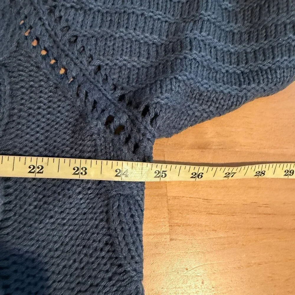 Chunky Braided Cable Stitch Knit Turtleneck Academia Cottagecore Sweater LARGE